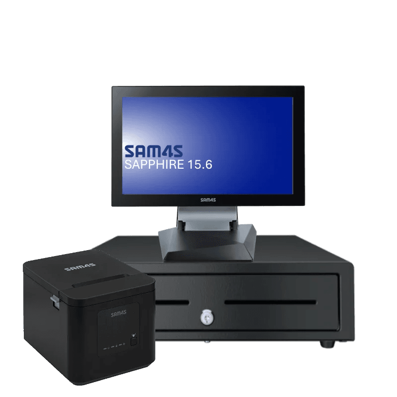 SAM4S Titan S560 15" EPOS Bundle (Terminal + Printer + Cash Drawer), with SAM4S H-Cube printer